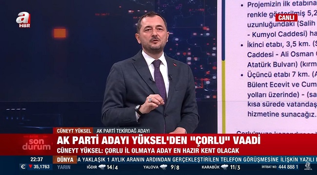 Cüneyt Yüksel’den Çorlu vaadi: “İl olmaya aday en hazır kent olacak”