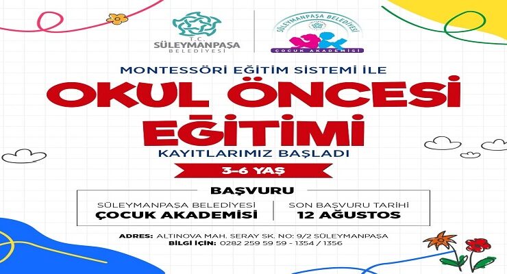 Süleymanpaşa Belediyesi Çocuk Akademisi Kayıtları Başladı