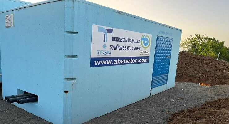 TESKİ PREFABRİK BETONARME DEPOLARLA İÇME SUYU TEMİN ÇALIŞMALARINA HIZ VERDİ