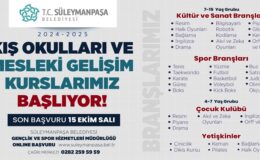 Süleymanpaşa Belediyesi Kış Okulları ve Mesleki Gelişim Kursları Başlıyor