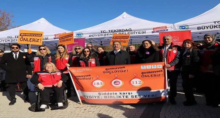 TEKİRDAĞ, KADINA YÖNELİK ŞİDDETE KARŞI BİRLİKTE SES VERDİ