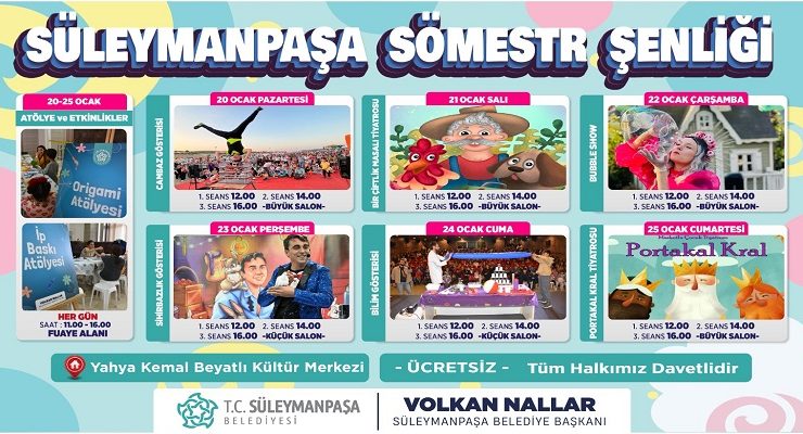 Süleymanpaşa Sömestr Şenliği Coşkuyla Başladı