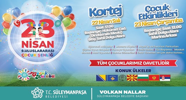 Süleymanpaşalı Çocuklar 23 Nisan Coşkusunu Doyasıya Yaşayacak