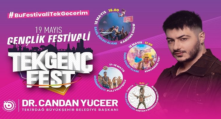TEKİRDAĞ’DA 19 MAYIS COŞKUSU TEKGENÇFEST İLE ZİRVE YAPIYOR
