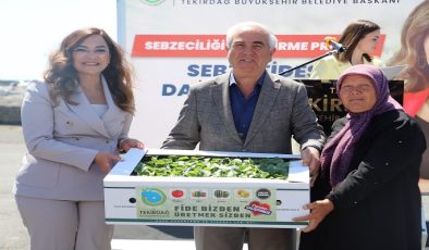 BÜYÜKŞEHİR’DEN ÜRETİCİLERE FİDE DESTEĞİ