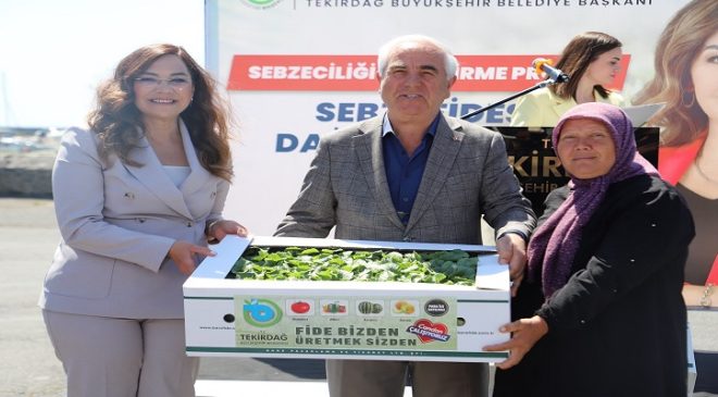 BÜYÜKŞEHİR’DEN ÜRETİCİLERE FİDE DESTEĞİ