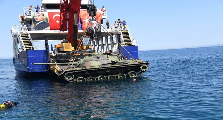 Saros’a Batırılan Tank, Dalış Turizmine Hizmet Edecek, Bölgeye Renk Katacak