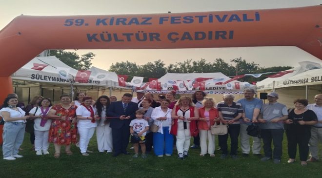 Kiraz Festivali Kültür Çadırı Törenle Açıldı