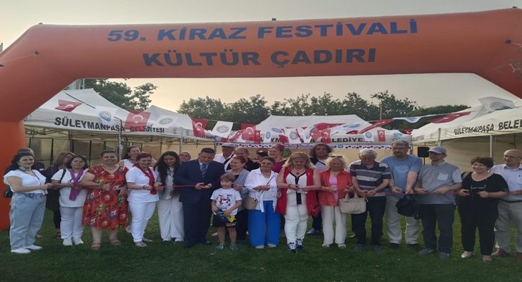 Kiraz Festivali Kültür Çadırı Törenle Açıldı