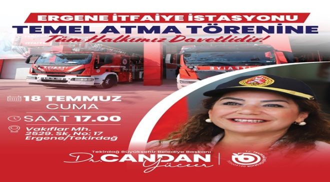 ERGENE’YE MODERN BİR İTFAİYE İSTASYONU GELİYOR