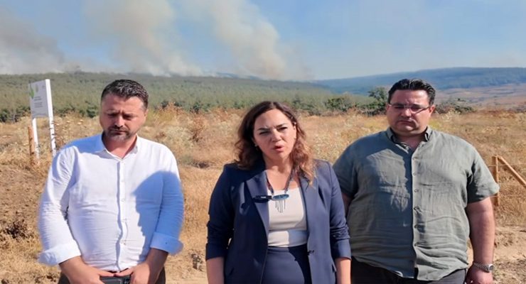 CANDAN BAŞKAN’DAN ŞARKÖY’DEKİ ORMAN YANGINI İÇİN ÇAĞRI
