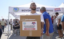BÜYÜKŞEHİR’DEN BALIKÇILARA TEKNE BAKIM MALZEMESİ VE KIYAFET DESTEĞİ