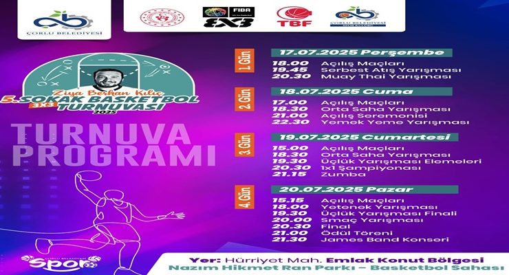 Nefesler Tutuldu: Ziya Berhan Kılıç 3×3 Sokak Basketbolu Turnuvası Başlıyor