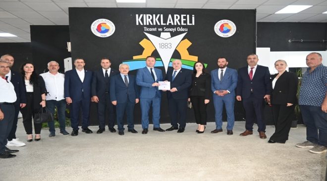 Kırklareli TSO Meclis Başkanı İsmail Hakkı Özsan, MHP Milletvekilleri ile MYK Üyelerini Misafir Etti