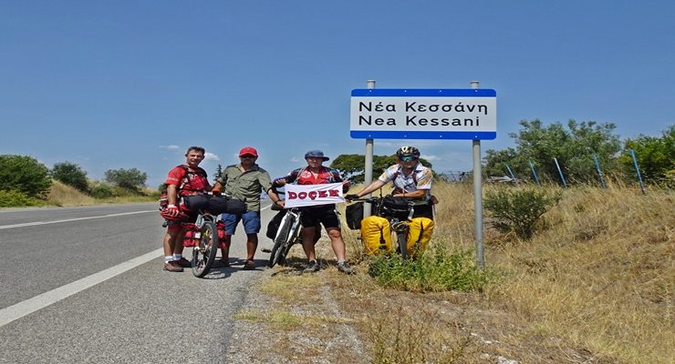 Keşan DOÇEK Bisikletçileri Yunanistan’da Nea Kessani Beldesini ziyaret etti