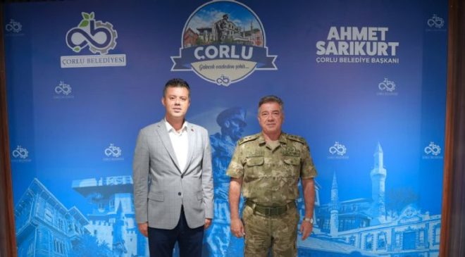 Komutanlar Alper ve Atak`tan Başkan Sarıkurt`a Veda Ziyareti