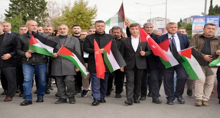 Çorlu’da Gazze Kararlılık Yürüyüşü Düzenlendi
