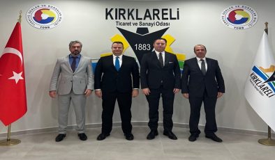 Kırklareli TSO Meclis Başkanı İsmail Hakkı Özsan, KOSGEB Yöneticilerini Ağırladı