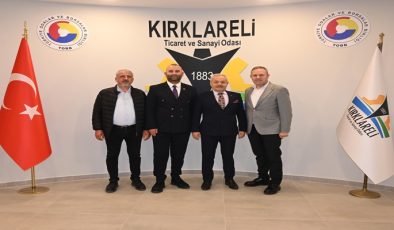 MHP Kırklareli İl Başkanı Şaban Savaşan ile Kırklareli İl Genel Meclisi Üyesi Cihan Alkan’dan Kırklareli TSO’ya “Hayırlı Olsun” Ziyareti