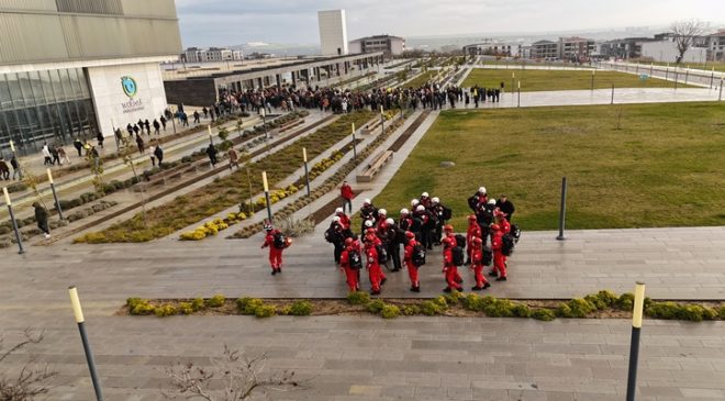 BÜYÜKŞEHİR OLASI AFETLERE KARŞI TATBİKATTA