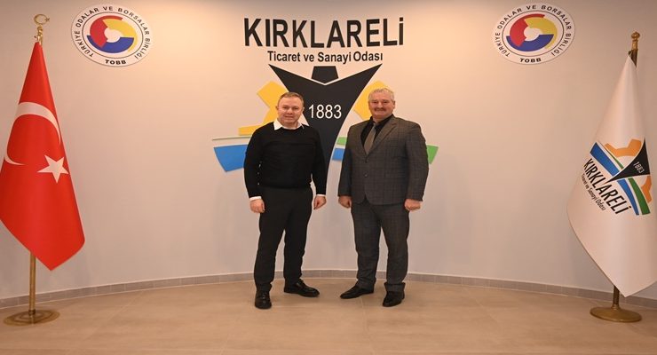 Pehlivanköy Belediye Başkanı Gündüz Hoşgör’den, Kırklareli Ticaret ve Sanayi Odası Başkanı Soner Ilık’a Ziyaret