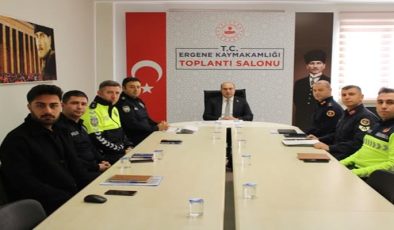 Ergene’de 2025 Yılı Asayiş ve Güvenlik Değerlendirmesi Yapıldı