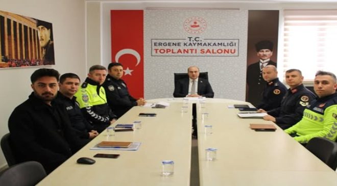 Ergene’de 2025 Yılı Asayiş ve Güvenlik Değerlendirmesi Yapıldı