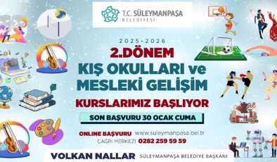 Süleymanpaşa Belediyesi Kış Okulları İkinci Dönem Kayıtları Başladı