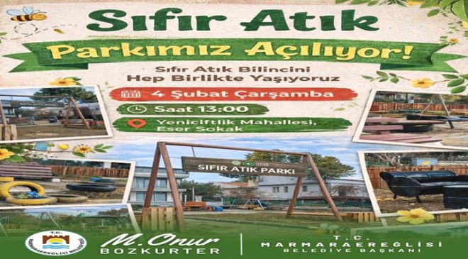 Marmaraereğlisi’nde Sıfır Atık Parkı Açılıyor