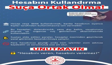 Ergene Kaymakamlığı’ndan Vatandaşlara Uyarı: “IBAN’ını Kullandırma, Suça Ortak Olma”