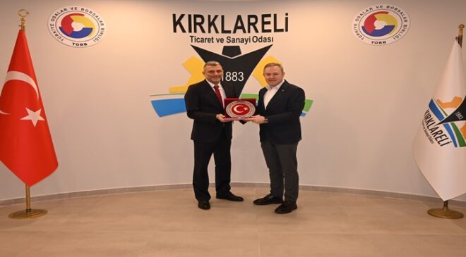 Kırklareli Belediye Başkan Yardımcısı Doç. Dr. Soner Yeler’den, Kırklareli TSO Başkanı Soner Ilık’a İade-i Ziyaret