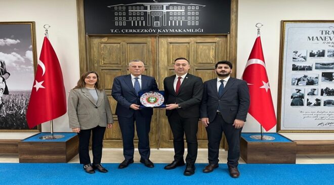 Tekirdağ Barosu’ndan Çerkezköy Kaymakamı Nazmi Günlü’ye Ziyaret