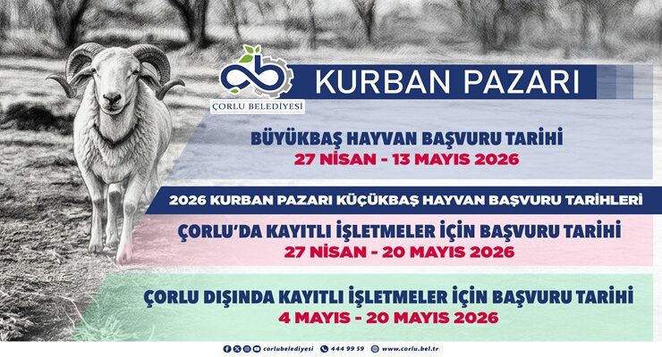 Çorlu’da Kurban Pazarı İçin Başvurular Başlıyor