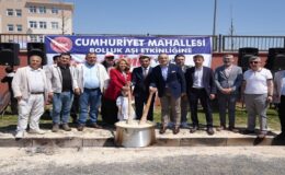BAŞKAN MÜGE YILDIZ TOPAK BOLLUK AŞI ETKİNLİĞİNE KATILDI
