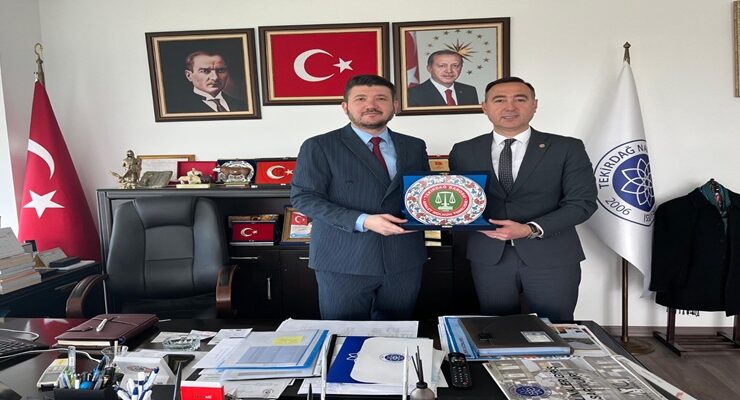 Baro Başkanından, Tekirdağ Namık Kemal Üniversitesi Genel Sekreterine Ziyaret