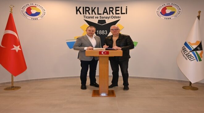 Geçmiş Dönem CHP Kırklareli Milletvekili Av. Turgut Dibek, Kırklareli TSO’nın “Şeref Defteri”ni İmzaladı