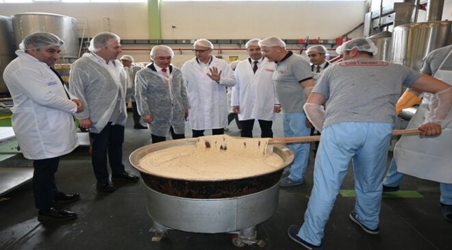 Başkan Soner Ilık, Kırklareli Valisi Uğur Turan ile Birlikte TATSAN Helva Fabrikası’nı Ziyaret Etti