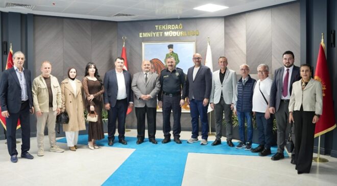 Tekirdağ Gazeteciler Derneği’nden İl Emniyet Müdürü Metin Turanlı’ya Ziyaret