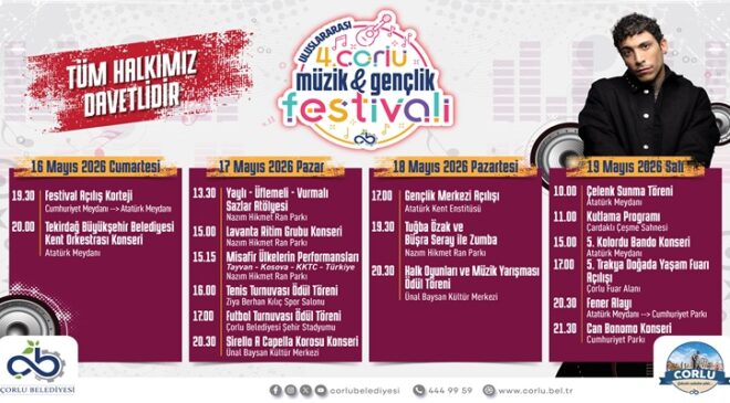 Çorlu’da Festival Coşkusu Başlıyor