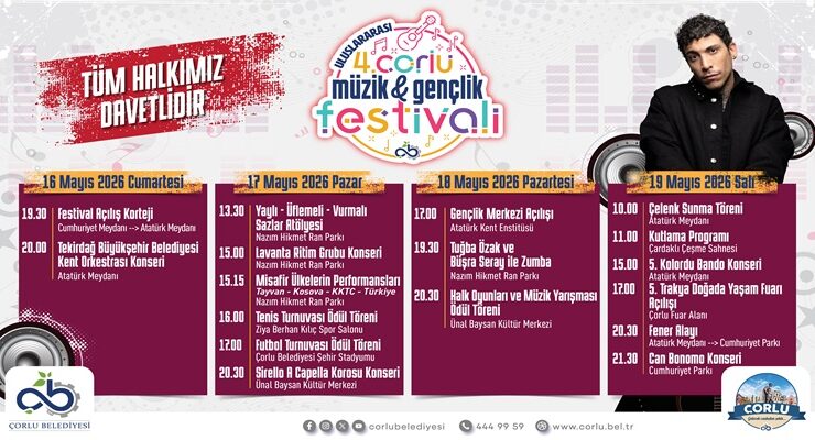 Çorlu’da Festival Coşkusu Başlıyor