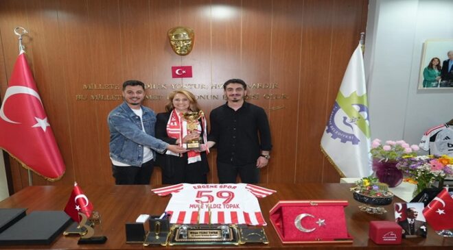 ERGENESPOR’DAN BAŞKAN MÜGE YILDIZ TOPAK’A ZİYARET