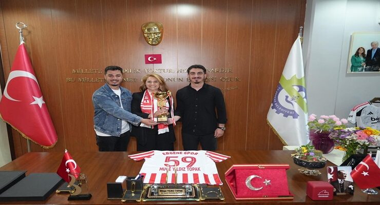 ERGENESPOR’DAN BAŞKAN MÜGE YILDIZ TOPAK’A ZİYARET