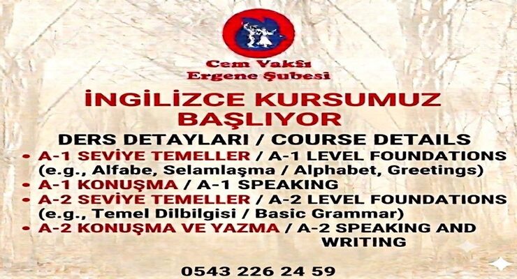 Ergene Cem Vakfı’ndan Çocuklara İngilizce Desteği: A1 ve A2 Seviyesinde Kurs Başlıyor