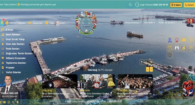 Süleymanpaşa Belediyesinin Yapay Zeka Destekli Yeni Web Sitesi Yayında