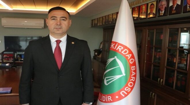Tekirdağ Baro Başkanı Egemen Gürcün Aday Olmayacağını Açıkladı