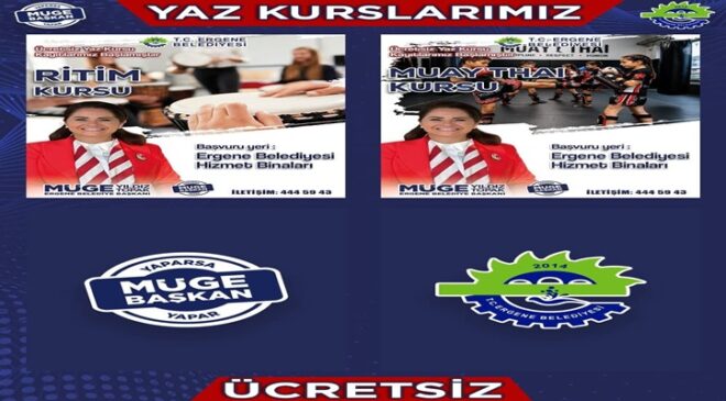 ERGENE’DE YAZ KURSLARI BAŞLIYOR