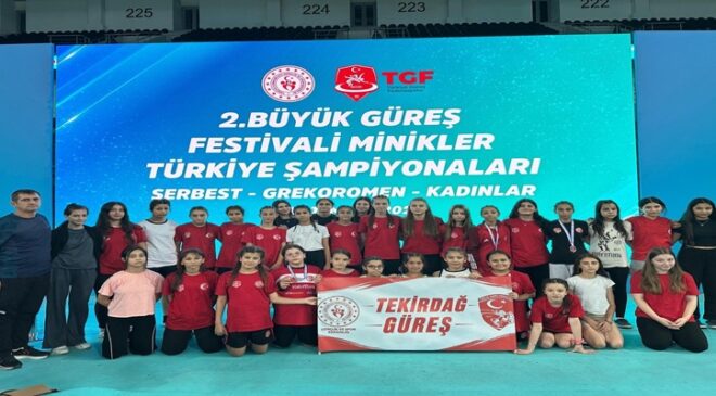 Tekirdağlı Minik Güreşçiler Türkiye Şampiyonası’ndan Madalyalarla Döndü