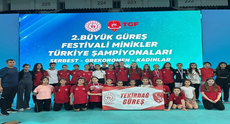 Tekirdağlı Minik Güreşçiler Türkiye Şampiyonası’ndan Madalyalarla Döndü