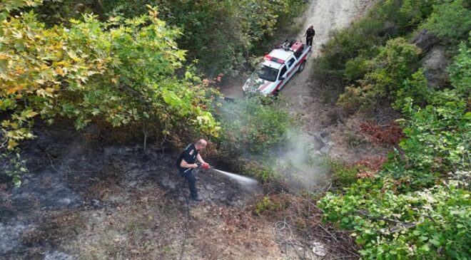 BÜYÜKŞEHİR’DEN YANGINA HIZLI MÜDAHALE
