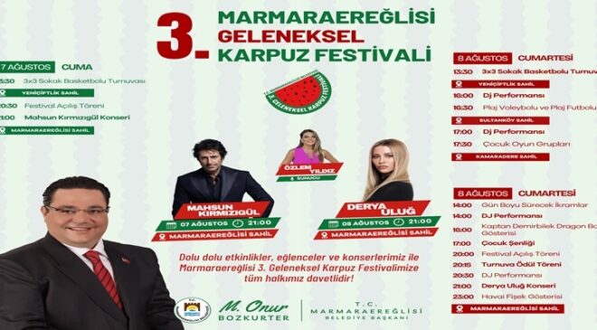 Marmaraereğlisi Geleneksel Karpuz Festivali İçin Geri Sayım Başladı